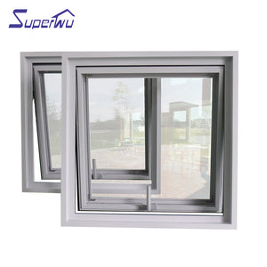 Superwu America standard tempered glass impact awning window