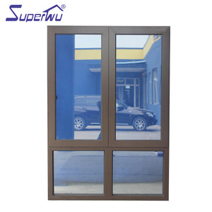 Superwu AS2047 Australia market window manufacturers supply double glazing aluminum casement windows