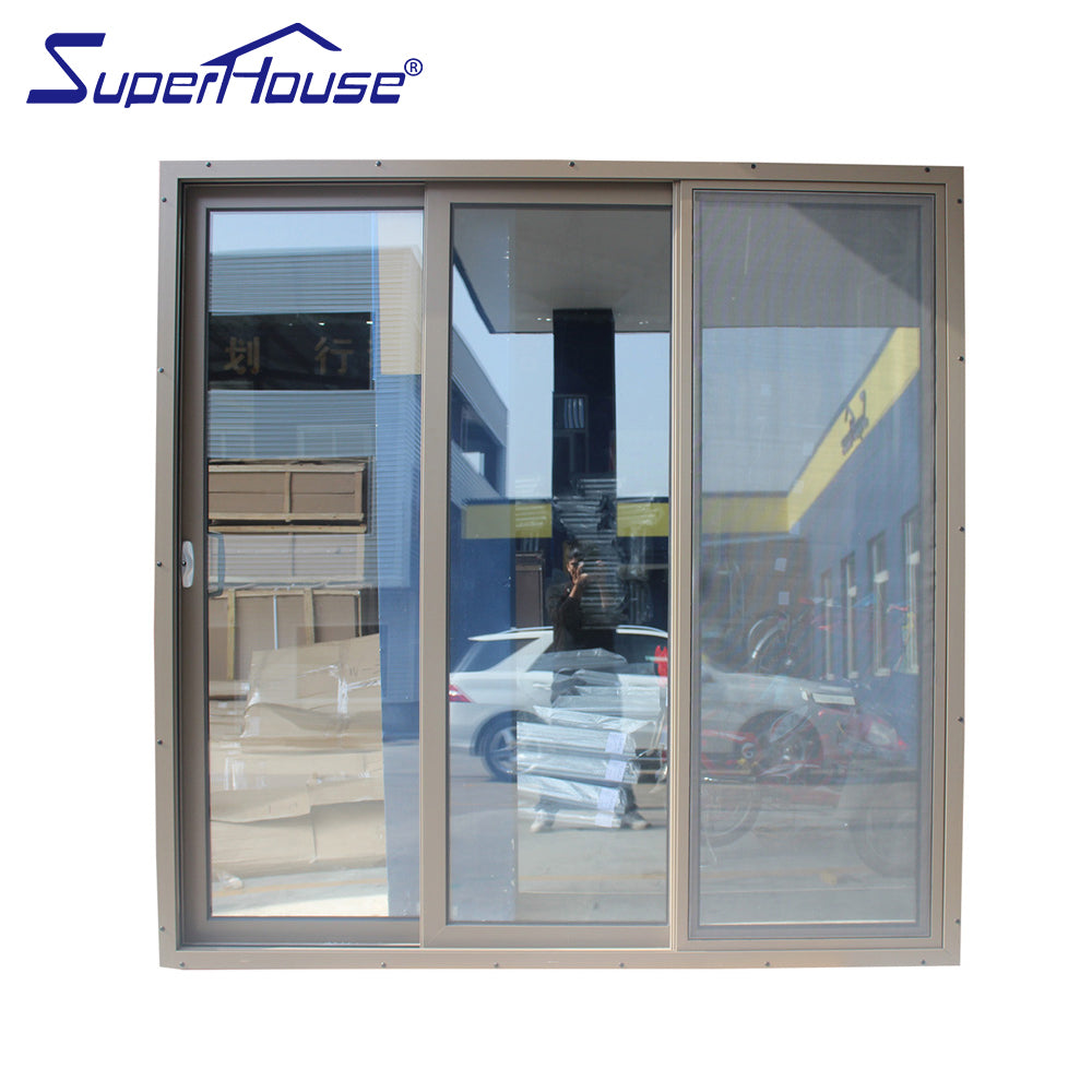 Superwu Modern style stacker door tempered glass sliding doors 3 panel