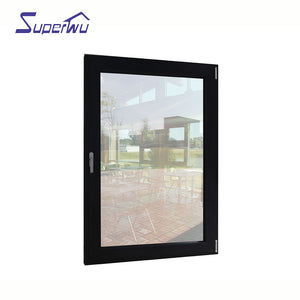 Superwu cheap price custom made window with burglar proof grill designs aluminium windows and doors with triple glazed for house