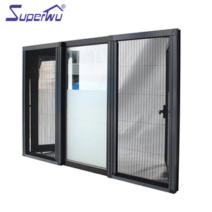 Superwu Double glass aluminum casement windows for home building high quality profiles swing windows