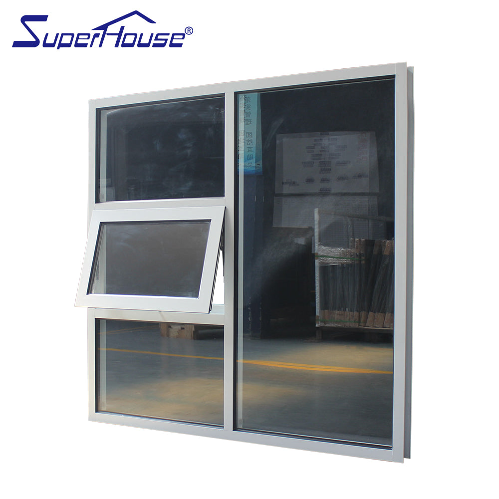 Superhouse Chain winder Awning Aluminium Window with double glazing tempered glass