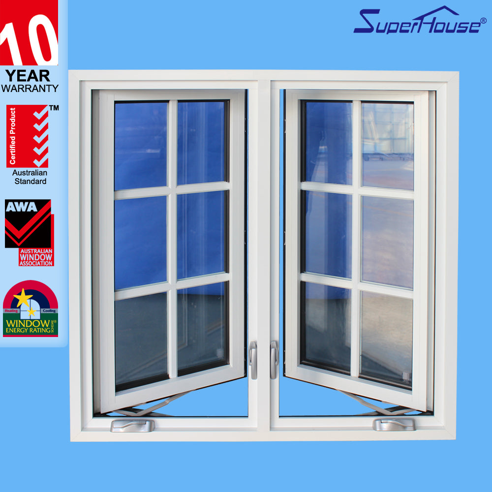 Superhouse Wholesale project customized double colors aluminum glazed casement window