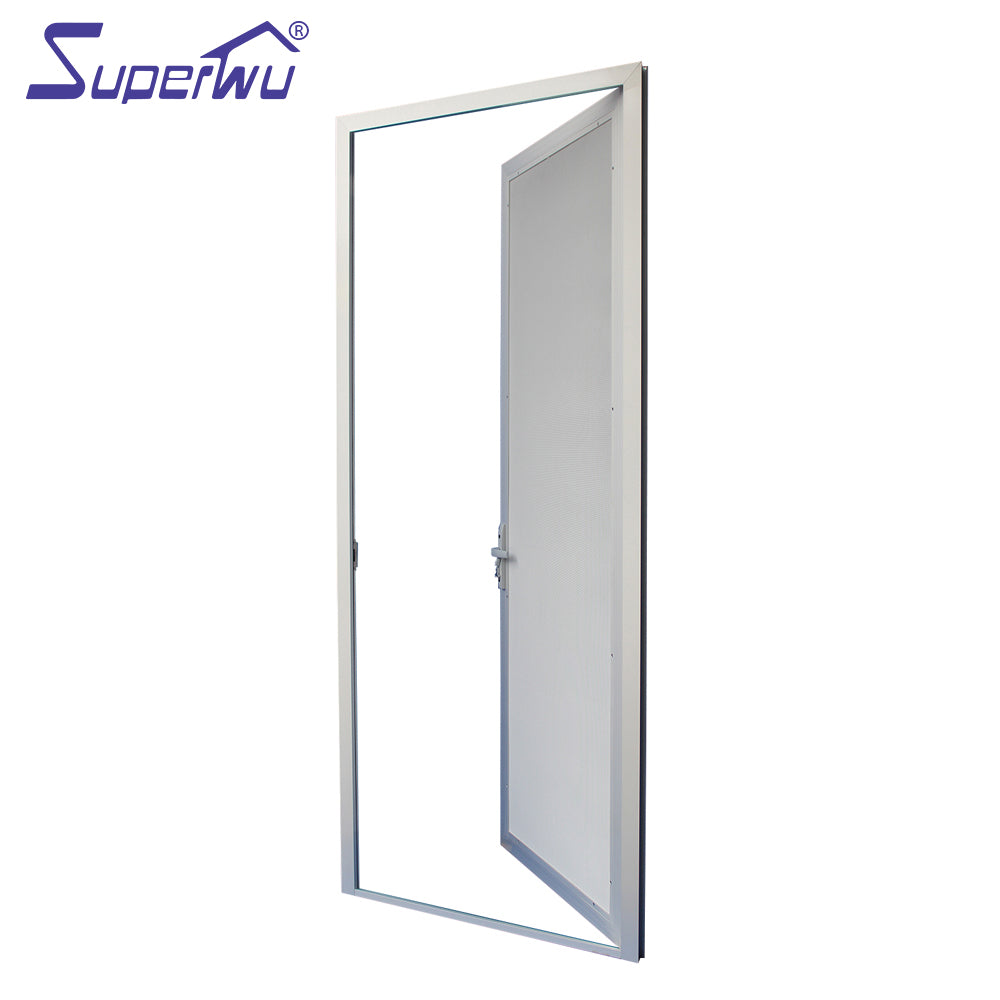 Superwu Silver color stainless steel single hinged door French door factory direct supply