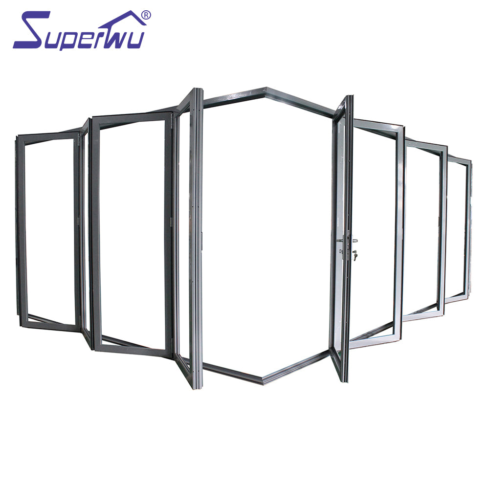 Superwu corner designs modern Aluminum sliding glass barn doors