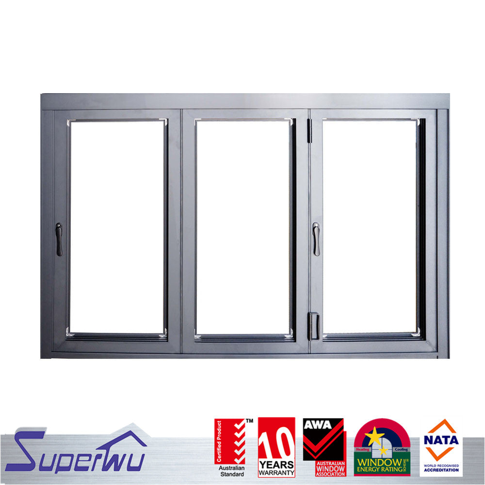 Superwu Energy efficient aluminium folding window price aluminium bi-folding best sale windows and doors