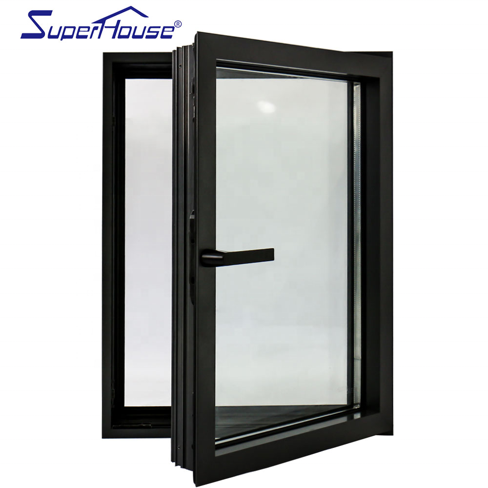 Superhouse USA standard high performance sound proof casement window with blinds in glass