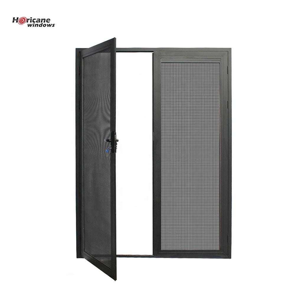 Superhouse Black aluminum screen doors for home