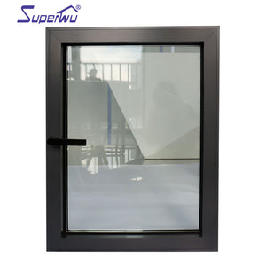 Superwu Original factory direct sales frosted glass privacy aluminum frame out swing windows