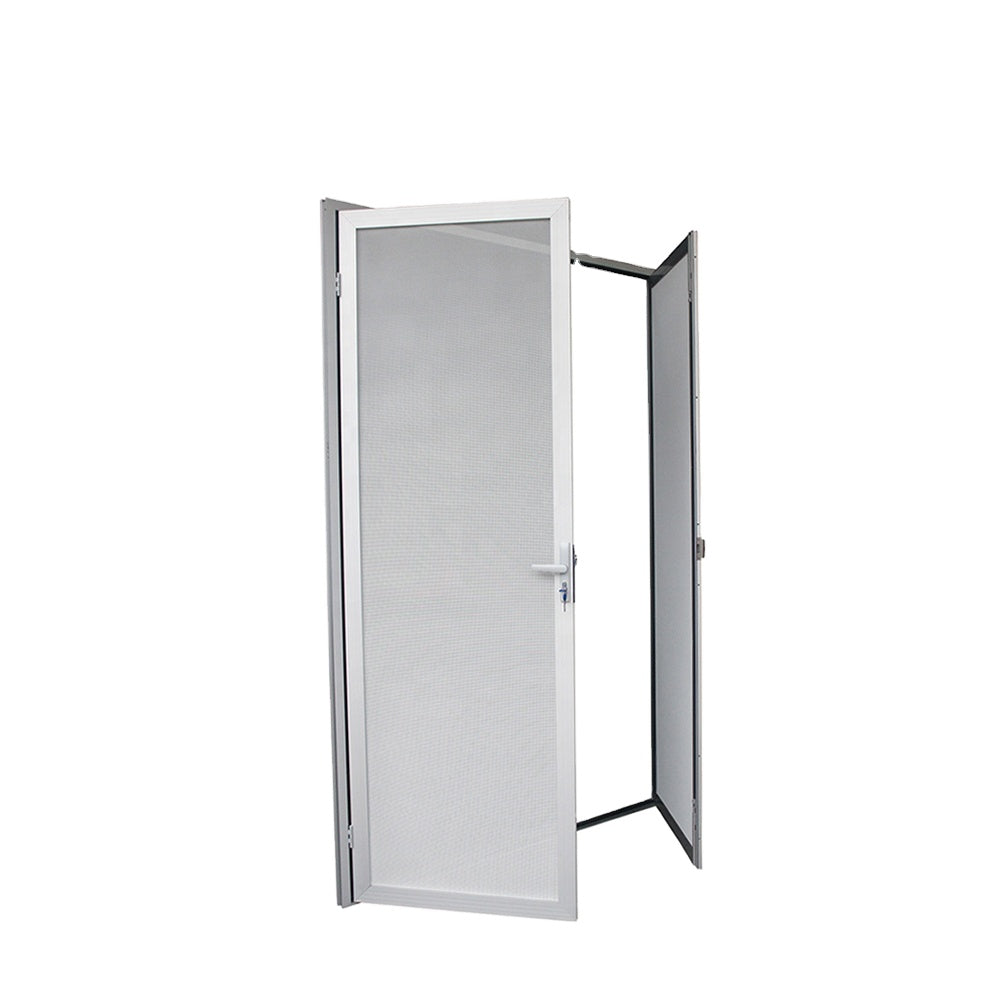 Superhouse NFRC AS2047 standard custom large quality secure retractable white aluminum screen doors for homes patio doors