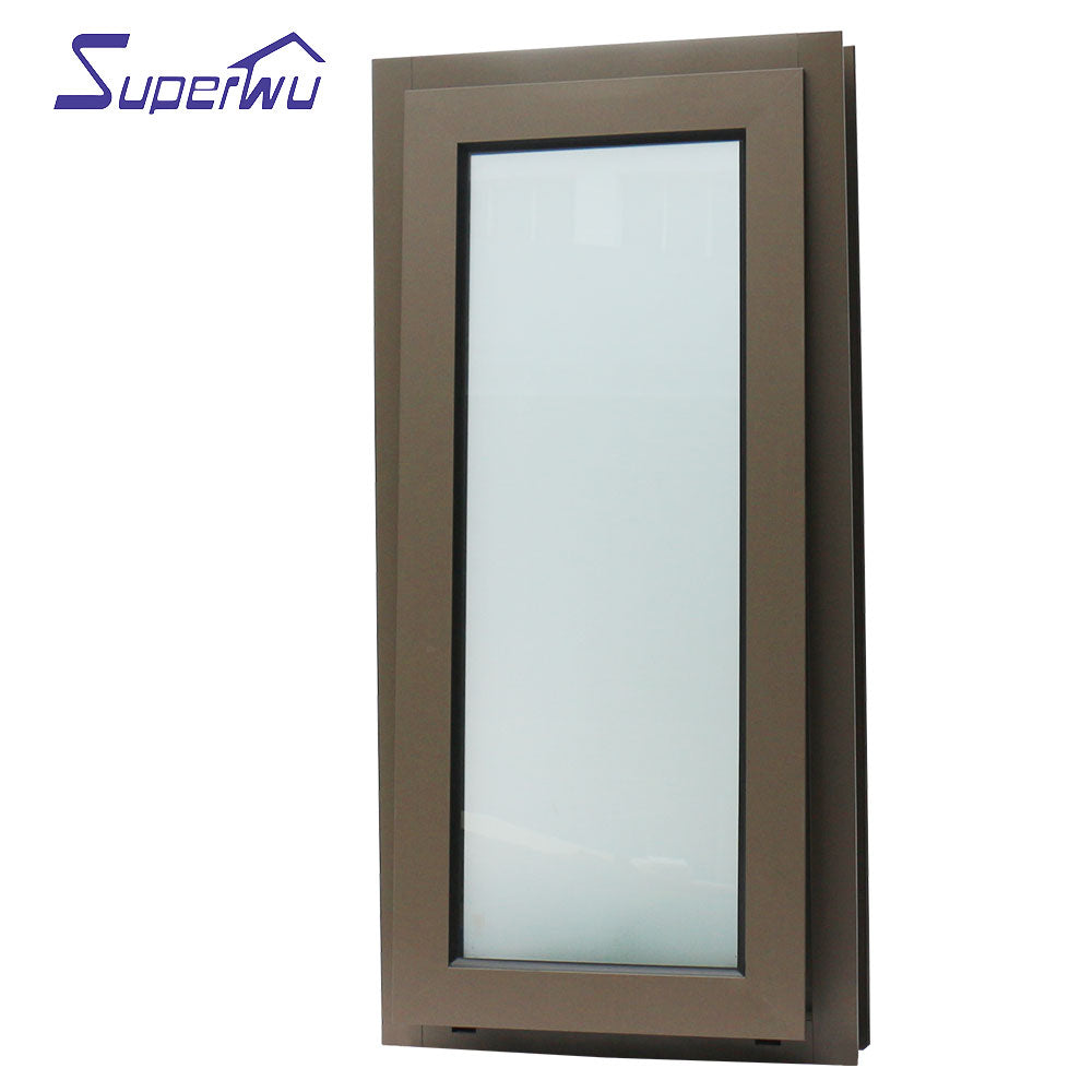 Superwu Hurricane proof Hollow glass aluminum profile outswing Awning windows