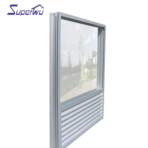 Superwu Australia standard aluminum fixed windows with louver windows best quality factory direct supply