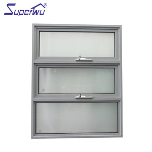 Superwu High Performance Thermal Break Aluminum Profile Top Fixed Windows Bottom Awning