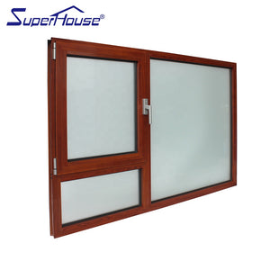 Superhouse Wholesale project customized double colors aluminum glazed casement window