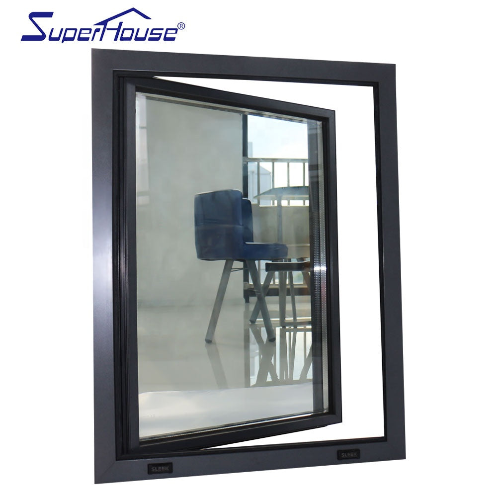 Superhouse EU standard narrow frame aluminum french window for residential and commercial project