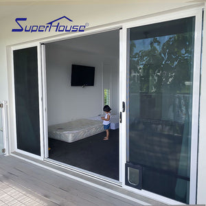 Superhouse USA standard NAFS/AAMA commercial mirrored sliding doors for living room
