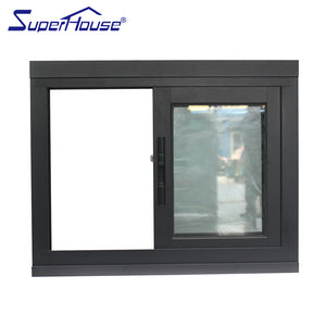 Superwu Factory direct sale sliding window sample black color aluminum windows and doors wholesale