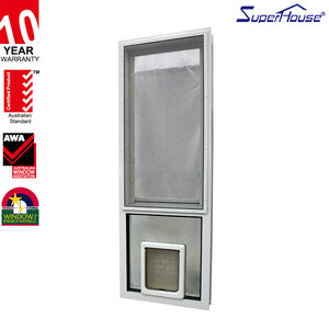 Superhouse White Frame Aluminium Adjustable Blades Glass Louver Windows For Bathroom