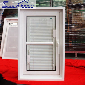 Superhouse light color aluminium clear glass twin casement window