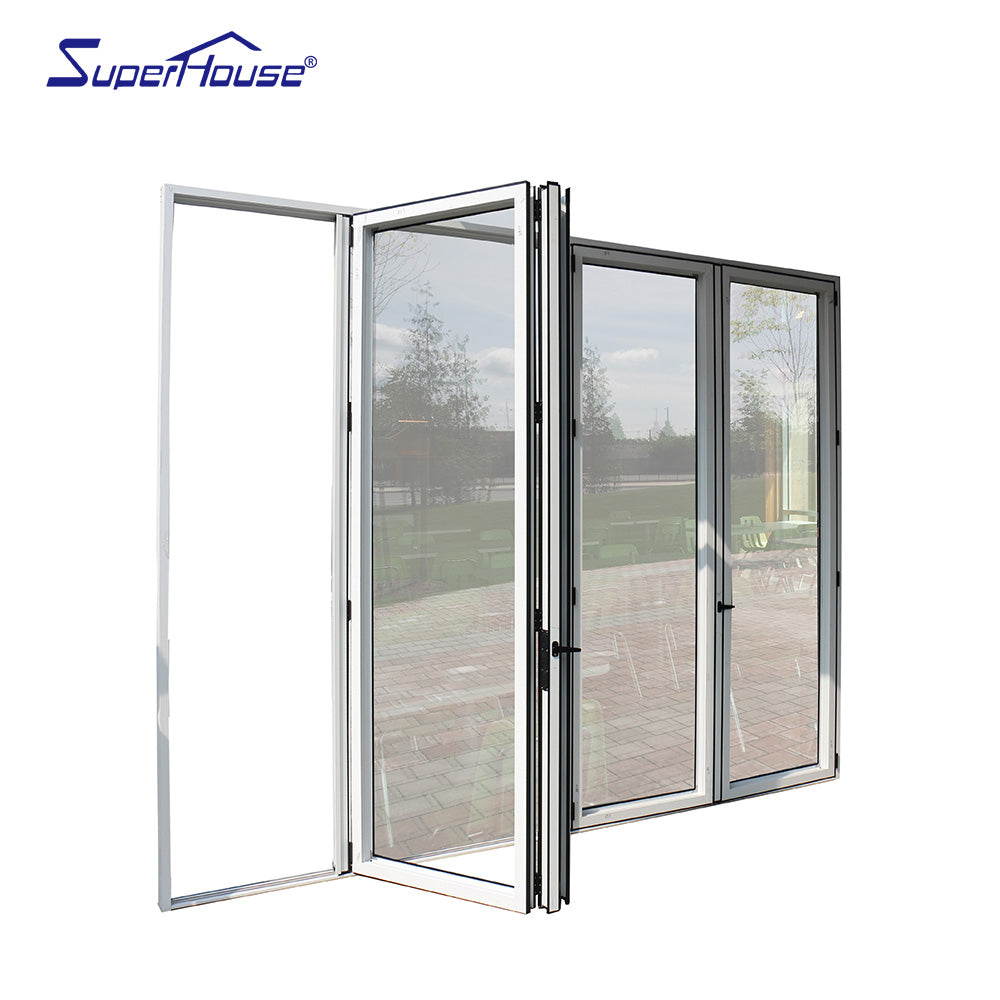 Superhouse Hot sales Australia standard AS2047 cheap price aluminium glass bi fold door for sale
