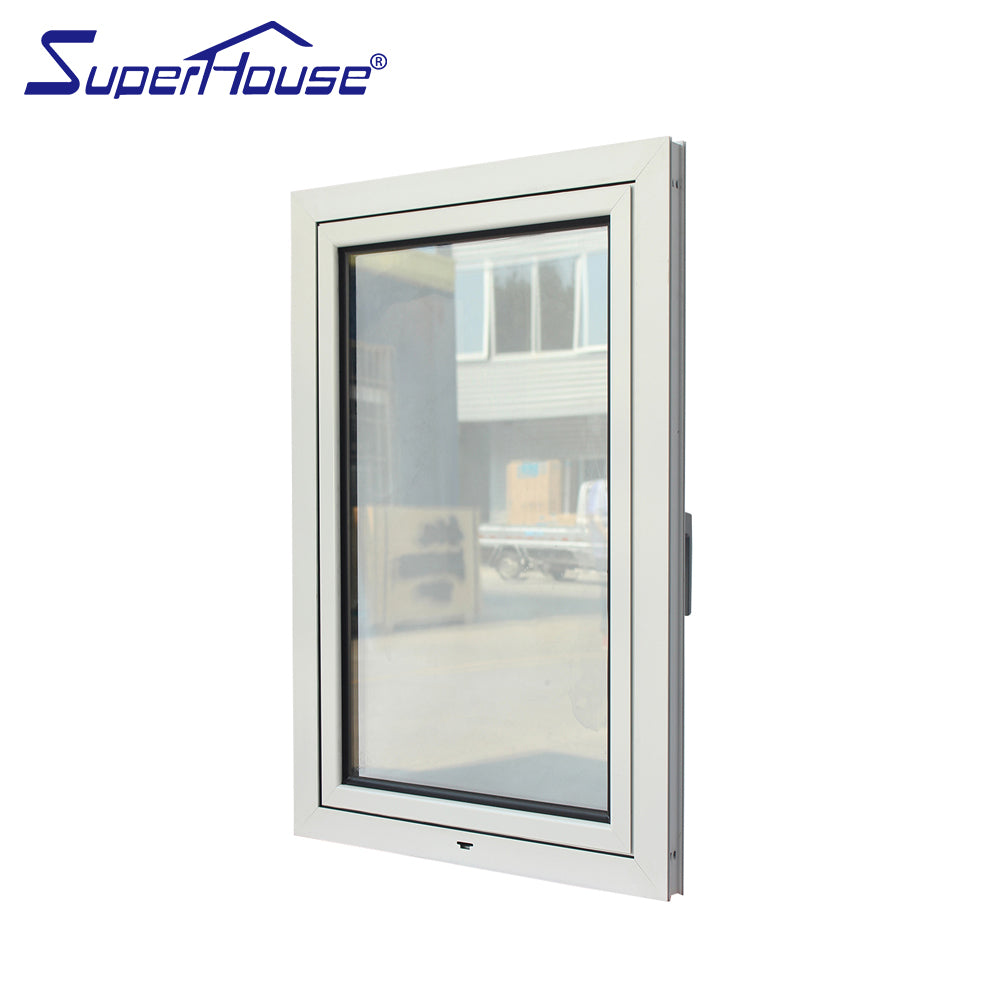 Superwu White color tilt and turn window double glazed awning windows factory supply