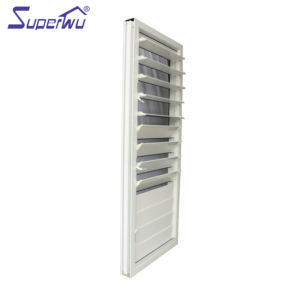 Superwu Shanghai customized aluminum windows and doors exterior glass louver shutter window