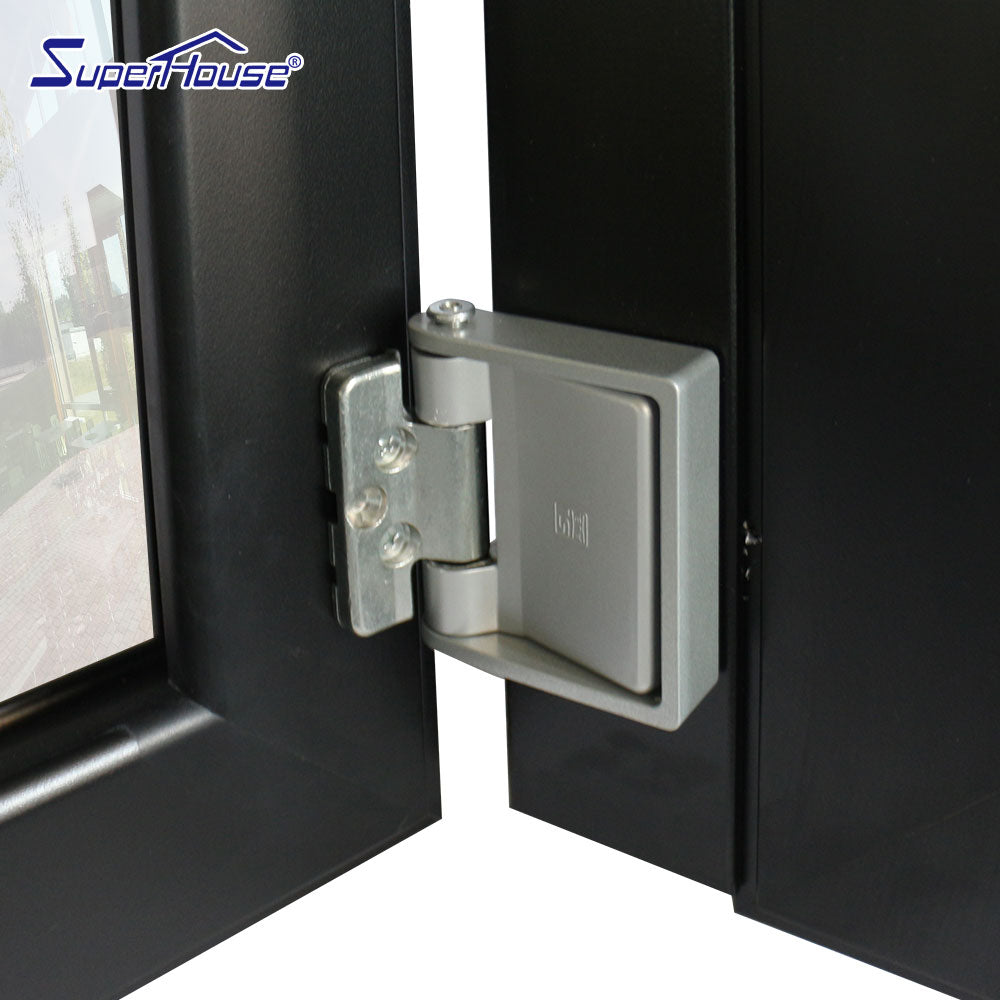 Superhouse black color aluminium folding window