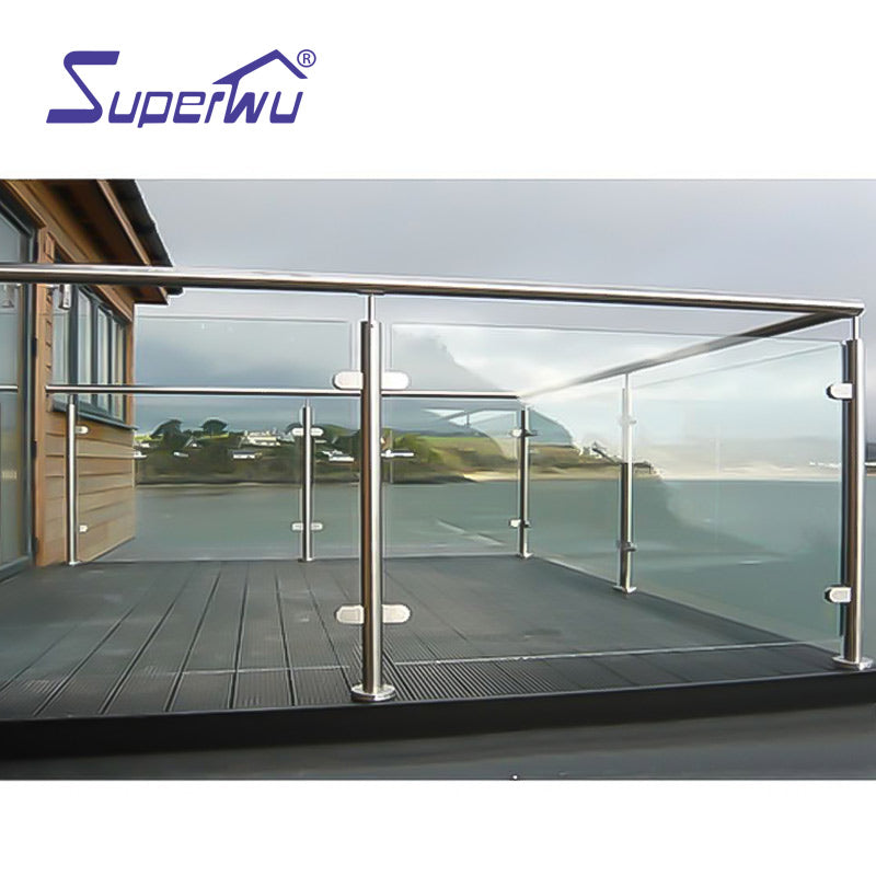 Superwu Australia outdoor tempered Glass Balustrade for Balcony double glazed