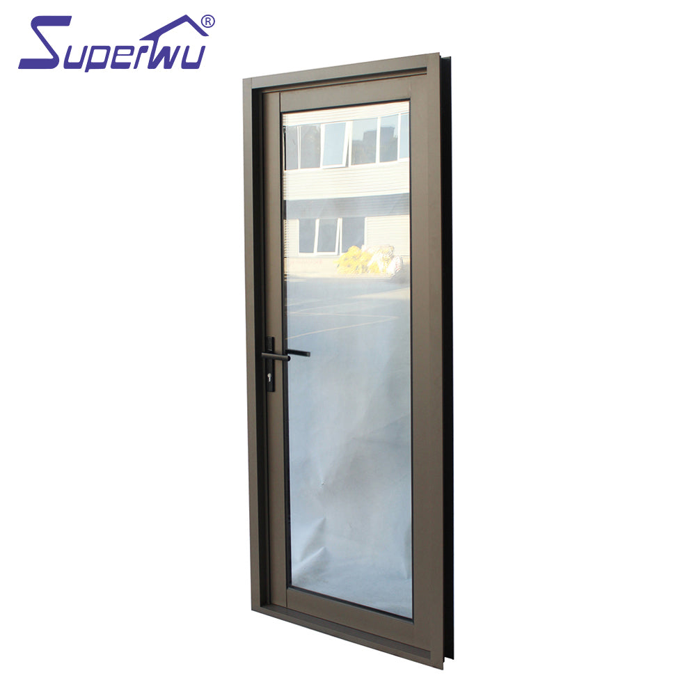 Superwu Large Exterior Entry French Patio Doors Hurricane impact proof Aluminium Hinged Glass Doors French Doors