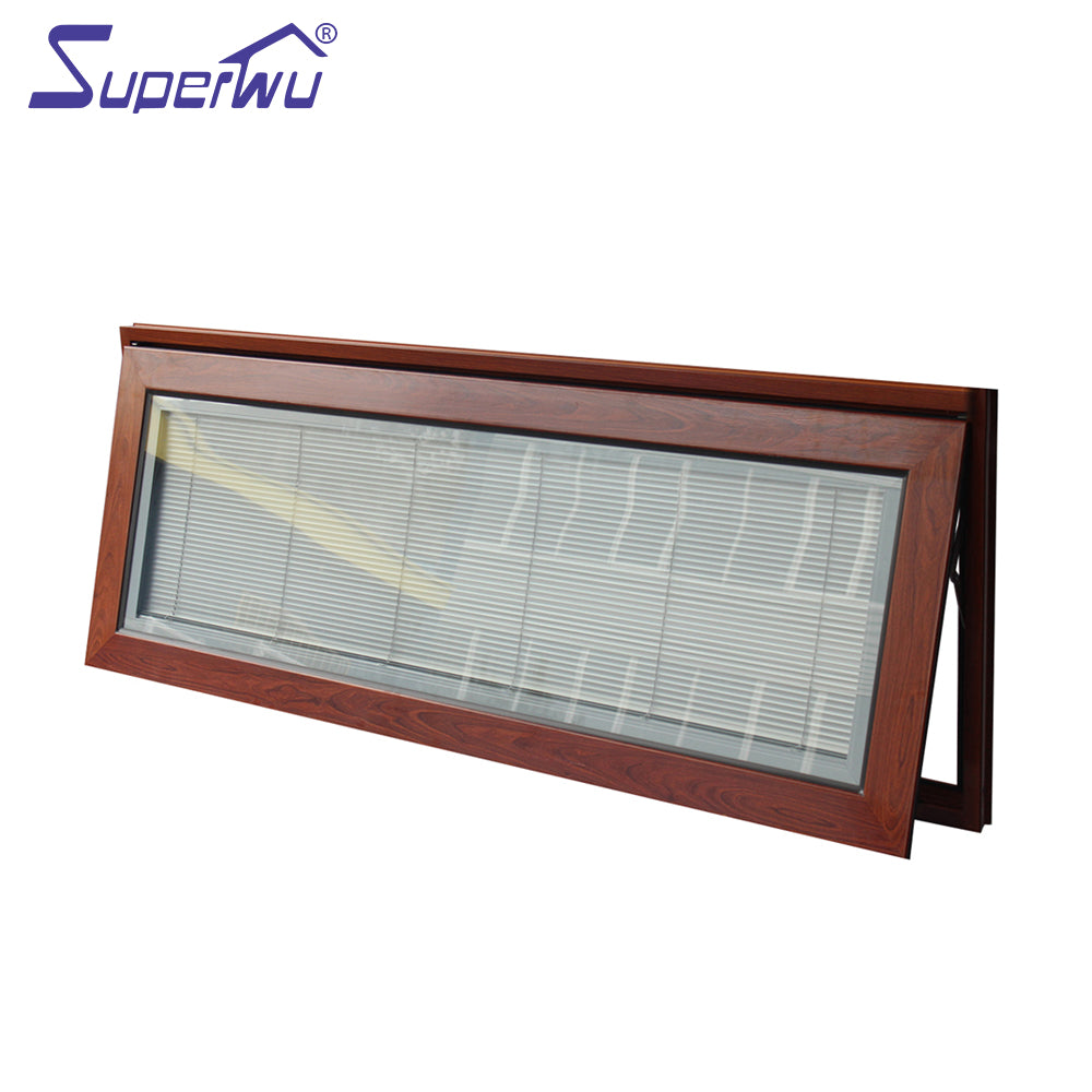 Superwu 10 years warranty glass impact aluminium awning window