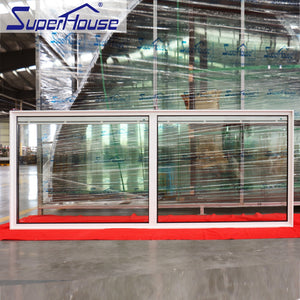 Superhouse Australia AS2047 standard aluminum fixed window storefront with blinds in glass and subframe