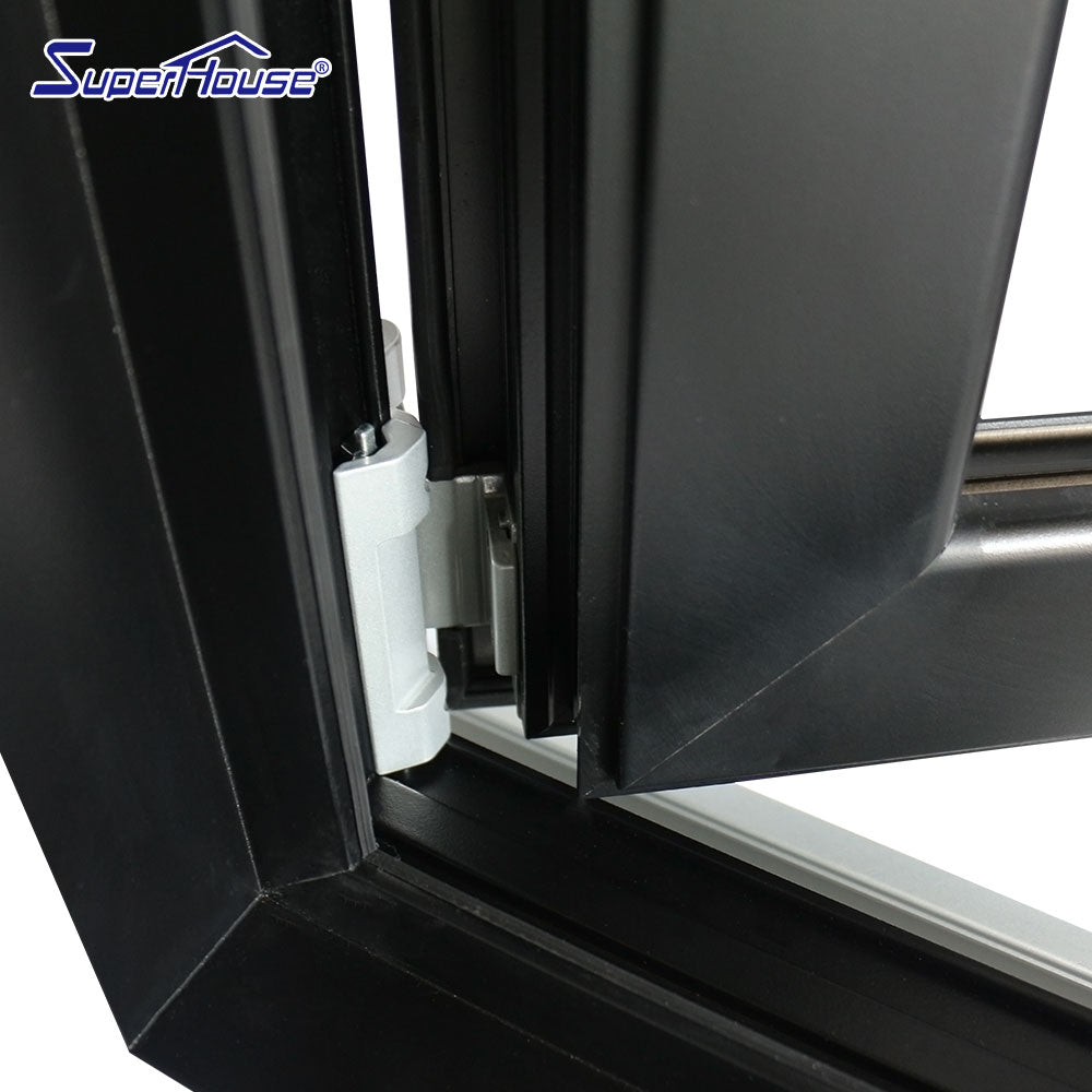 Superhouse black color aluminium folding window