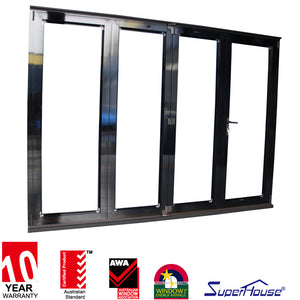 Superwu Sound insulation, waterproof and heat insulation Aluminum Luxury Partition Wall Lowes Glass Interior Folding Doors