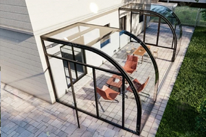 custom Luxury Modern winter garden aluminum prefab glass house sunrooms under 100k