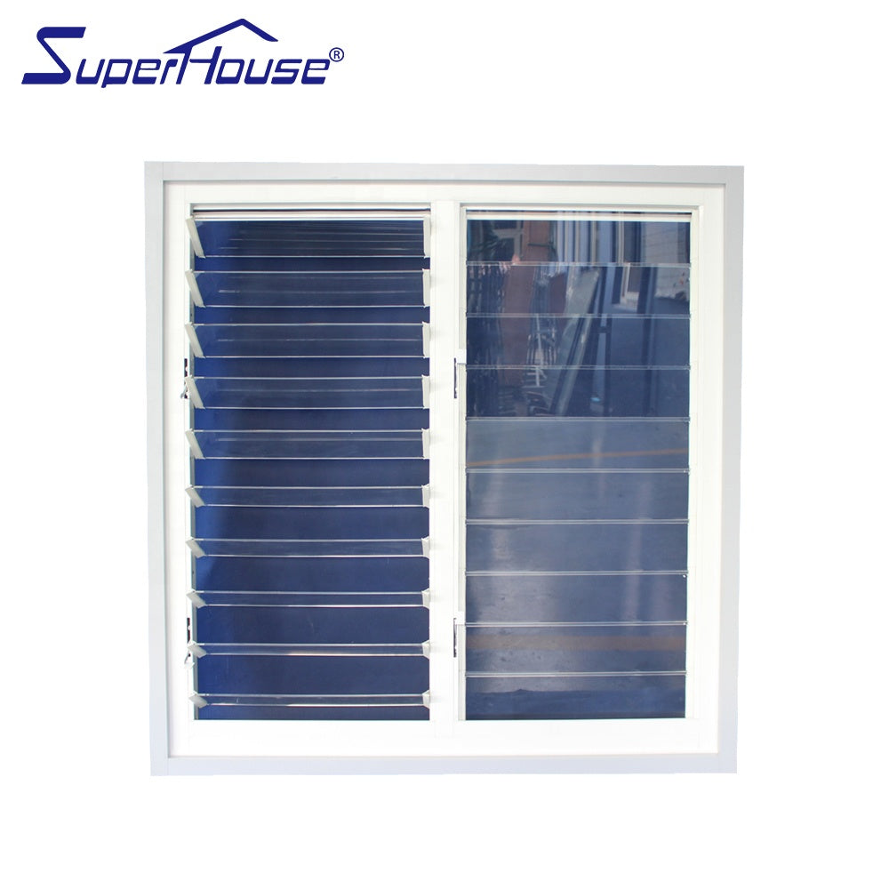 Superhouse Aluminium glass louvre window shutter with tempered glass for kitchenroom bathroom