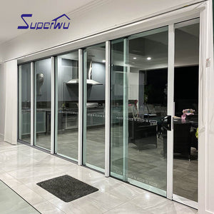 Superhouse Superwu double glass aluminium corner sliding door used interior or exterior