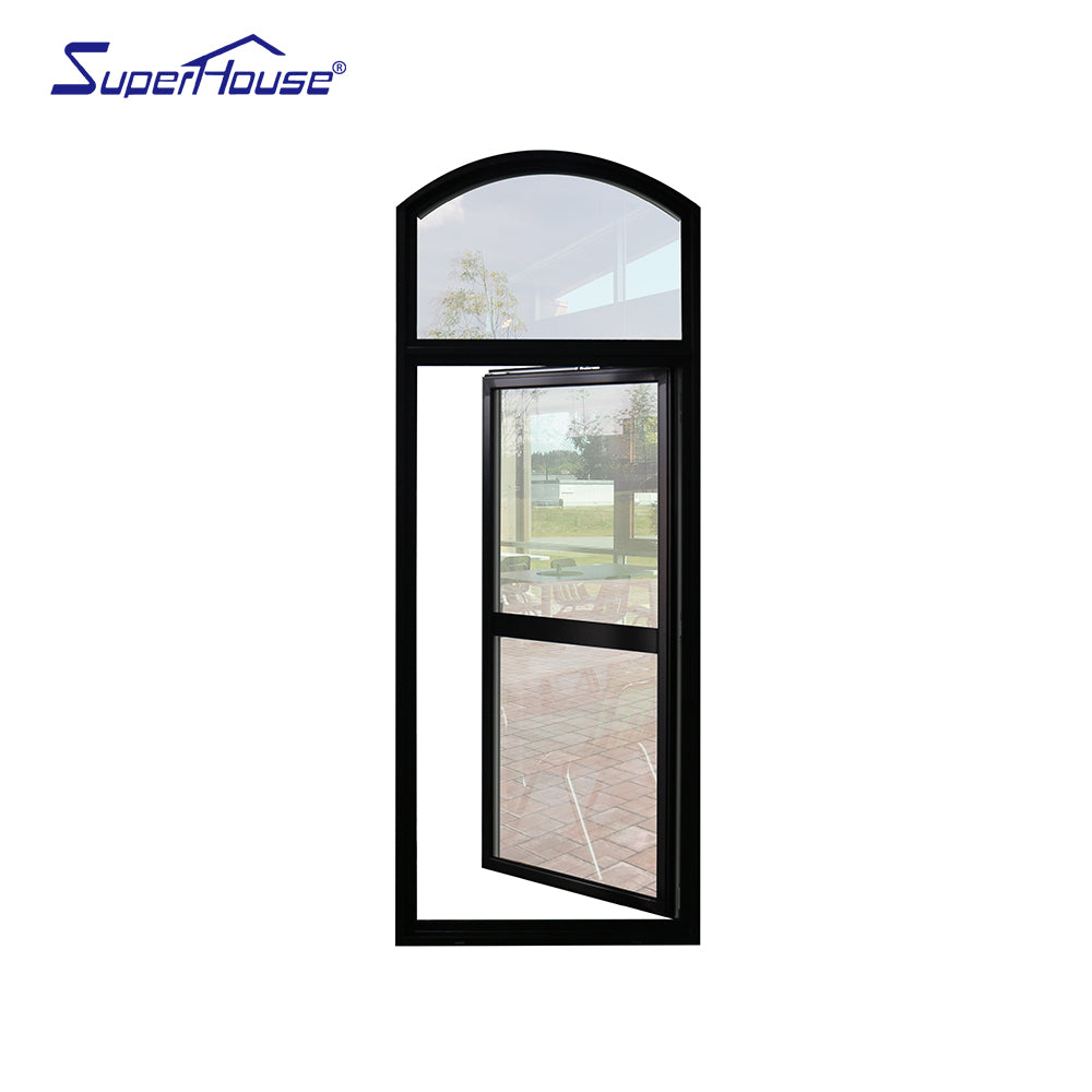 Superhouse USA Standard aluminum frame glass lockable tilt turn glass window