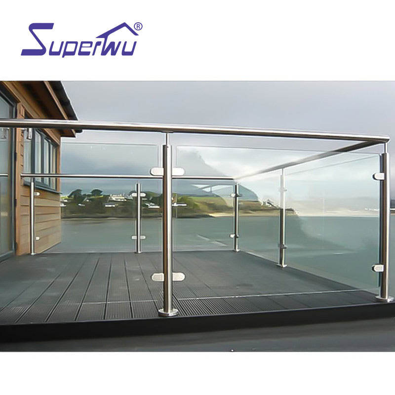 Superwu Aluminum Glass Stainless Steel Balustrades Handrails