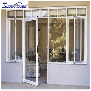 Superhouse Aluminum frame glass swing door with side window