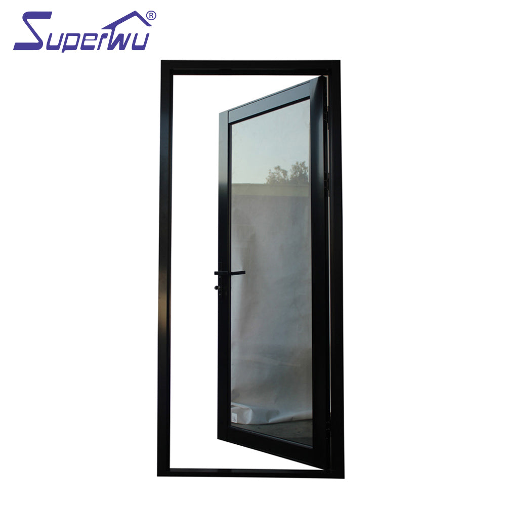 Superwu Wind proof bullet proof security door aluminium LOW-E laminated glass casement door