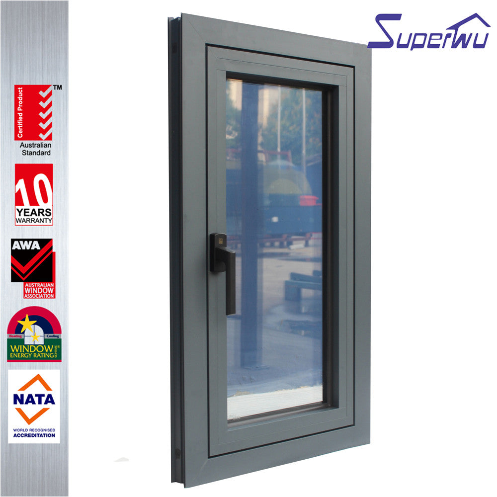 Superwu Australia standard AS2047 best sale aluminium casement double glazed windows French doors and window