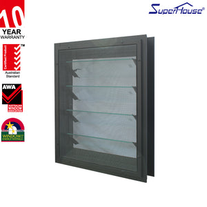 Superhouse Tinted glass adjustable louvre window for homes near the sea