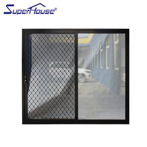 Superhouse Aluminum double tempered glass three panels sliding stacking door