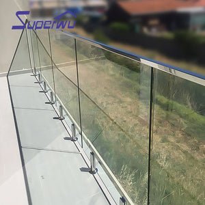 Superwu 2019 australian standards hot sale Glass 304 316 stainless steel balustrade