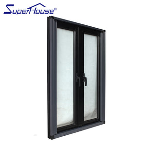 Superhouse North America NFRC and NOA standard high quality aluminum new casement window with retractable flyscreen