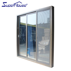 Superwu Modern style stacker door tempered glass sliding doors 3 panel