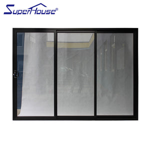Superhouse High quality commercial system safety glass aluminium hospital sliding door comply with AS2047 NOA NFRC standard
