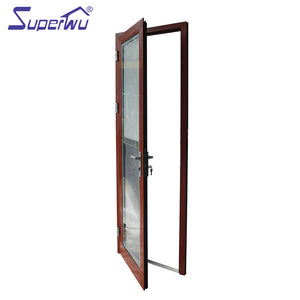 Superwu Best Price Double Glass Aluminum Profile french entry door