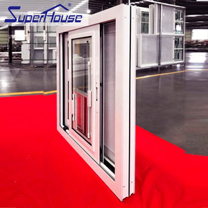 Superhouse Adjust interial blind shutter glazed aluminum sliding window