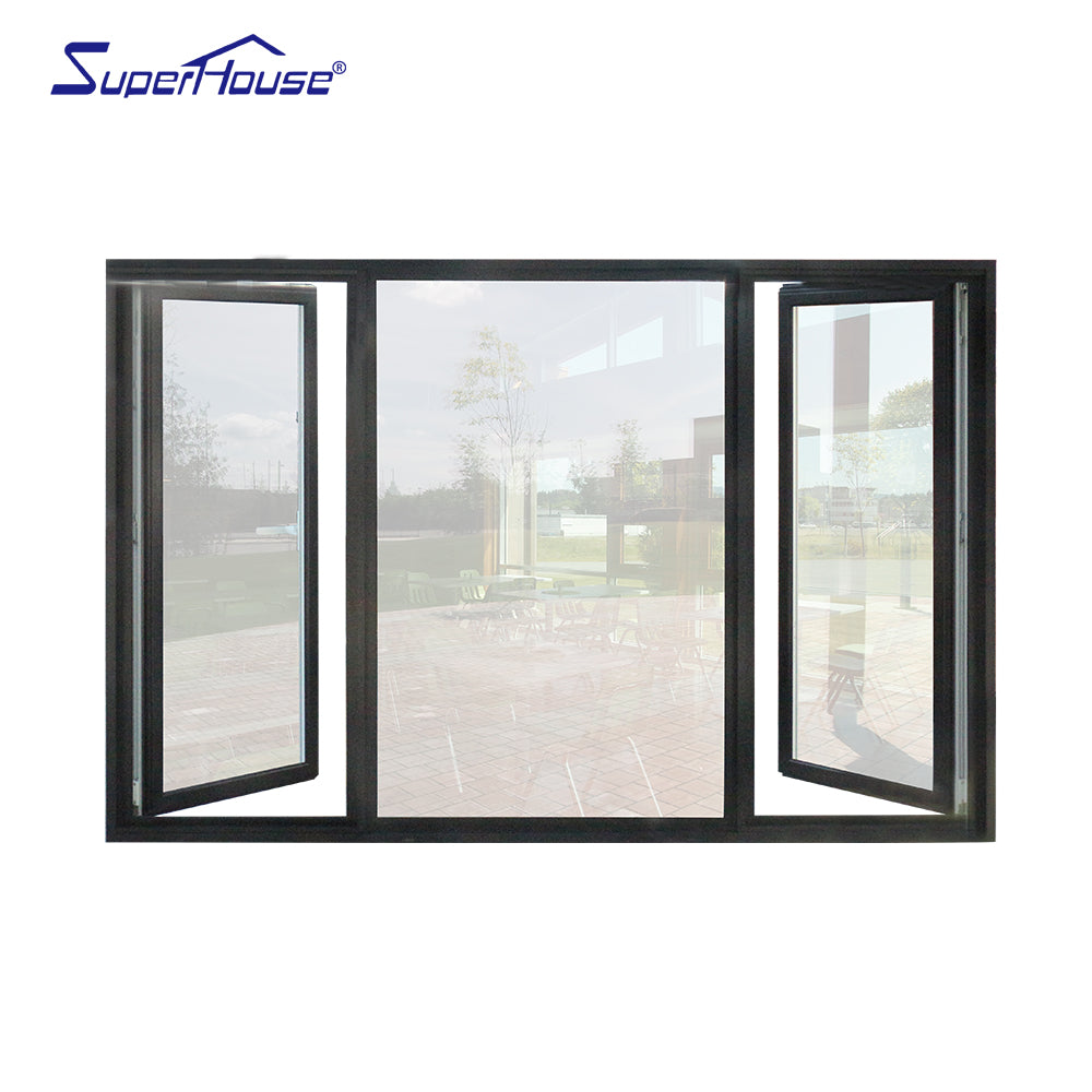 Superhouse North America NFRC and NOA and Australia AS2047 standard powder coating casement windows bulletproof shattered resistance